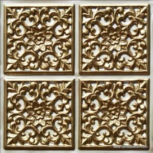 109 Patina Symmetrical Floral Tin Ceiling Tiles