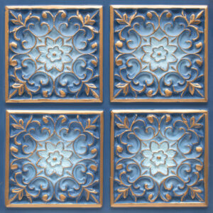 109 Patina Symmetrical Floral Tin Ceiling Tiles