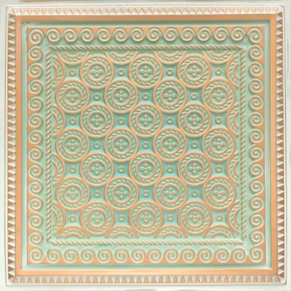 243 Antique Gold Circular Pattern Tin Ceiling Tiles