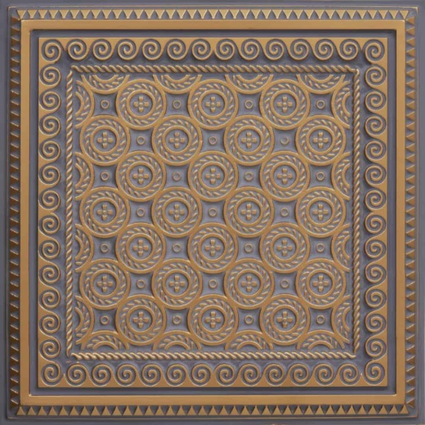 243 Antique Gold Circular Pattern Tin Ceiling Tiles
