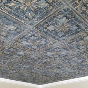 TD10 Antique Floral Style Faux Tin Ceiling Tiles