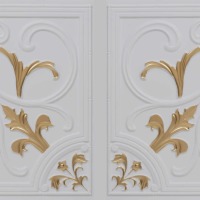 White Matte-Gold