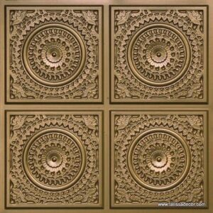 117 Brass Faux Tin Ceiling Tile