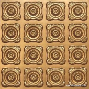118 Gold Mini Circles Tin Ceiling Tiles