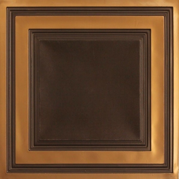 232 Antique Gold Faux Tin Ceiling Tile