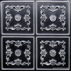 130 Antique Silver Faux Tin Ceiling Tile