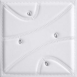 LT89 White Faux Leather Wall Panel