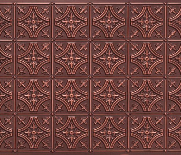 8150 Antique Copper Faux Tin Ceiling Tile