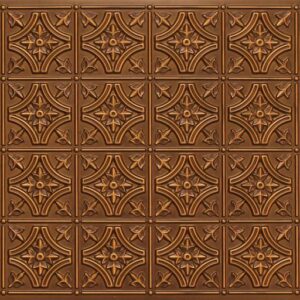 8150 Antique Gold Faux Tin Ceiling Tile