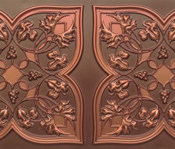 8212 Antique Copper Faux Tin Ceiling Tiles