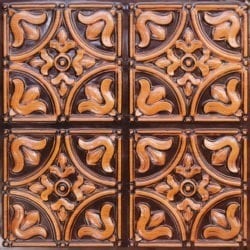 148 Antique Teakwood Faux Tin Ceiling Tile