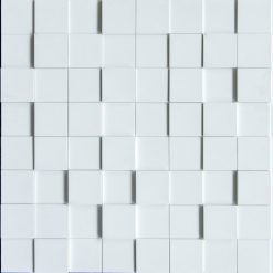 3D Thermoplastic wall panel - Harmony Cube - White Matte