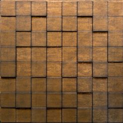 3D Thermoplastic wall panel - Harmony Cube - Gold Thread