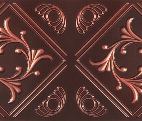 8253 Faux Tin Ceiling Tile - Antique Copper