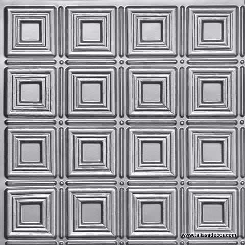 153 Silver Faux Tin Ceiling Tile