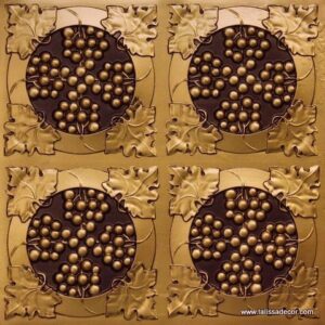 214 Antique Gold Grapes Tin Ceiling Tiles