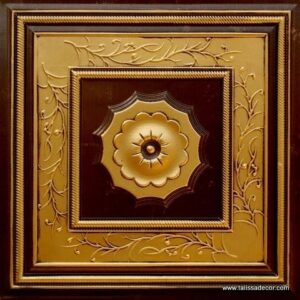 219 Antique Gold Faux Tin Ceiling Tile
