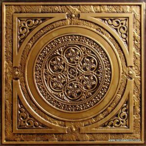 225 Antique Gold Medieval Tin Ceiling Tiles