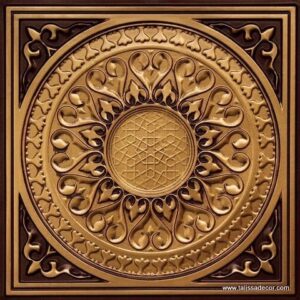 226 Antique Gold Faux Tin Ceiling Tile