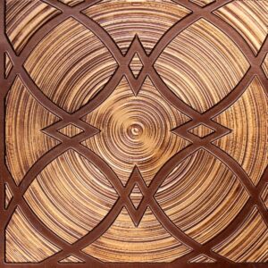 228 Antique Gold Abstract Patterned Tin Ceiling Tiles