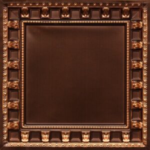 236 Antique Gold Square Bordered Tin Ceiling Tiles