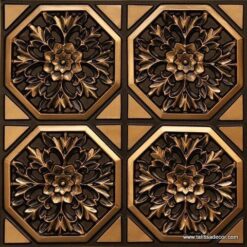 108 Antique Gold Faux Tin Ceiling Tile