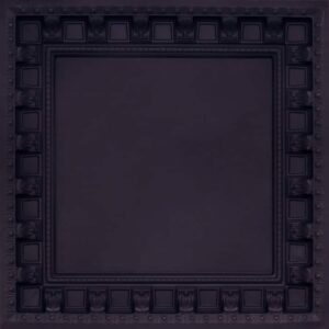 236 Black Matte Square Bordered Tin Ceiling Tiles