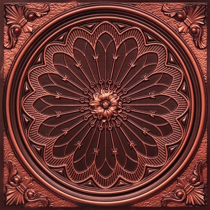 238 Antique Copper Faux Tin Ceiling Tile