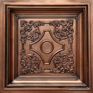TD03 Aged Copper Faux Tin Ceiling Tile - Talissa Signature Collection