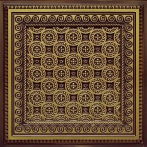 243 Antique Brass Circular Pattern Tin Ceiling Tiles