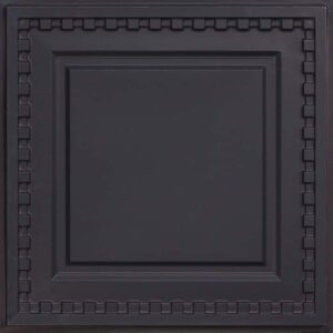 234 Faux Tin Ceiling Tile - Black Matte
