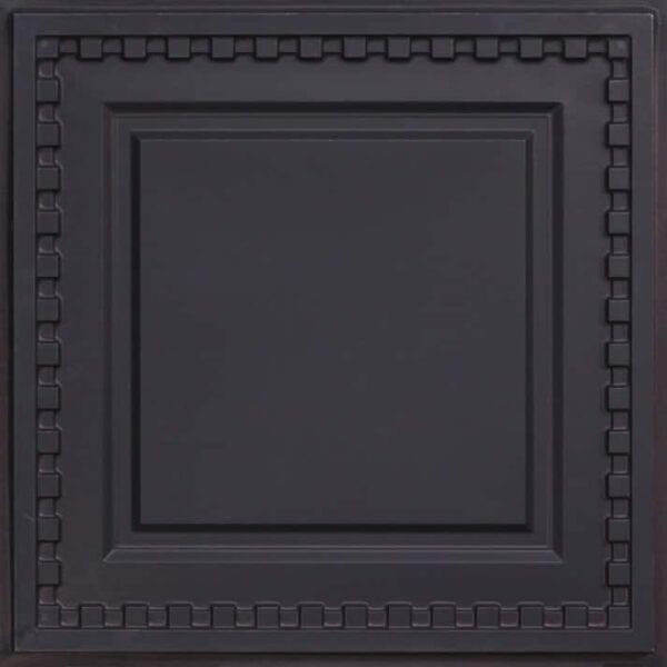 234 Faux Tin Ceiling Tile - Black Matte