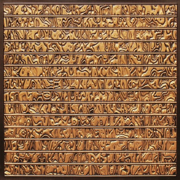 FT4 Antique Gold Faux Tin Glue up Ceiling Tile / Edge Filler