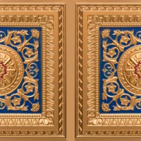 Gold-Blue-Red