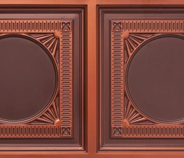 8266 Faux Tin Ceiling Tile - Antique Copper