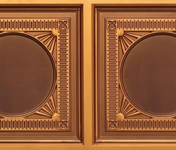 8266 Faux Tin Ceiling Tile - Antique Gold