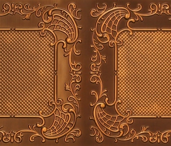 8269 Faux Tin Ceiling Tile - Antique Gold