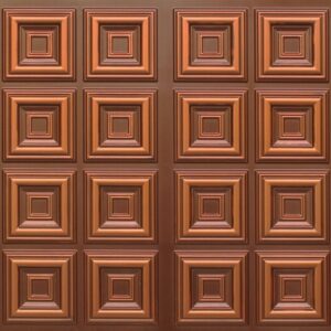 8270 Faux Tin Ceiling Tile - Antique Copper