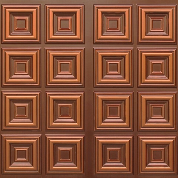 8270 Faux Tin Ceiling Tile - Antique Copper