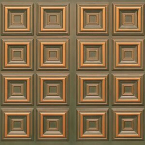 8270 Faux Tin Ceiling Tile - Patina Copper 