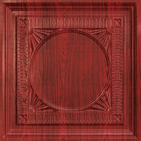 266 Faux Tin Ceiling Tile - coffered - Rosewood