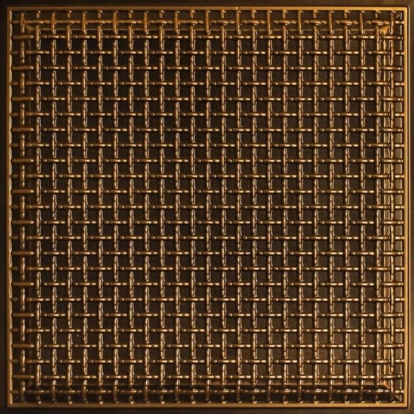 248 Antique Gold Cage Pattern Tin Ceiling Tiles