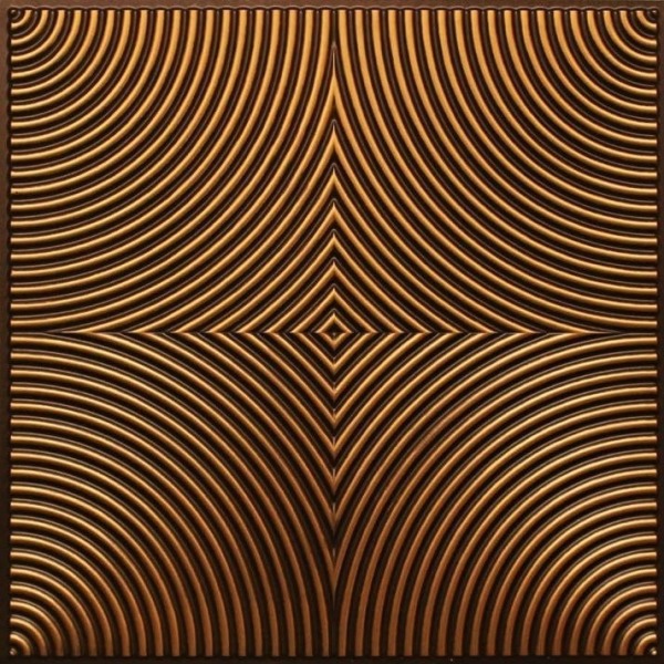 250 Antique Gold Lined Hypnotic Tin Ceiling Tiles