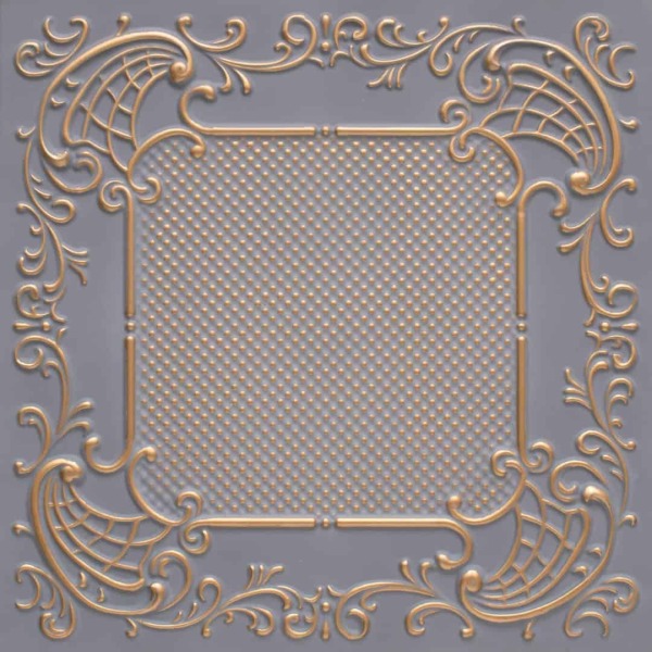 269 Faux Tin Ceiling Tile - Antique Silver
