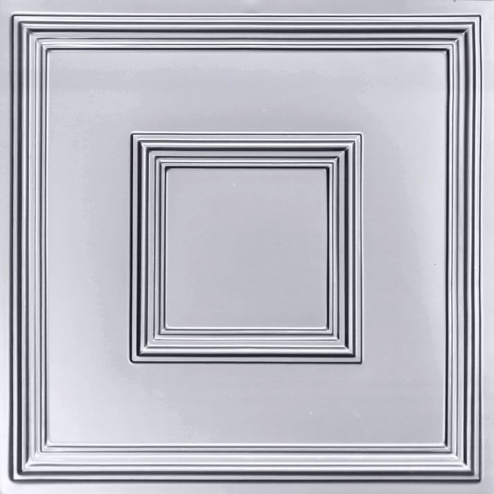 208 Silver Faux Tin Ceiling Tile