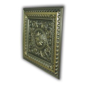 223 Faux Tin Ceiling Tile - Antique Brass