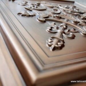 TD07 Aged Copper Faux Tin Ceiling Tile - Talissa Signature Collection