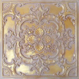 TD19 Rustic Copper Faux Tin Ceiling Tiles (12)