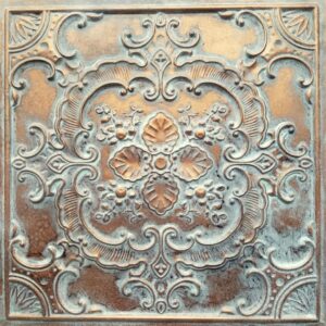TD19 Rustic Copper Faux Tin Ceiling Tiles (12)