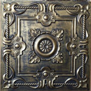 TD29 Ancient Gold Gray Medieval Tin Ceiling Tiles